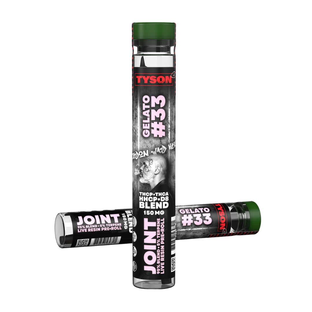 Tyson 2.0 THCP Blend Pre-Roll Joint Flower Tyson 2.0 Gelato #33  